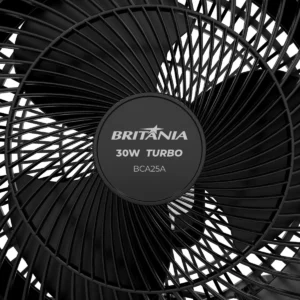 Ventilador Circulador Britânia 30w 3 Velocidades Bca25a Estrutura Preto Pás Preto Diâmetro 23 cm Frequência 60Hz Material das pás Plástico - Imagem 4