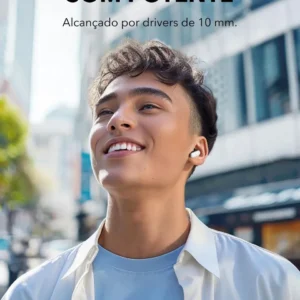 Fone de Ouvido Bluetooth 5.4 soundcore P30i da Anker, Cancelamento de Ruído Adaptativo, Graves Poderosos, 45H de Reprodução, Estojo 2-em-1 com Suporte para Celular, IP54, Fone sem fio TWS, Branco - Imagem 4