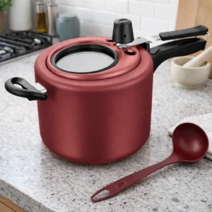 Panela Pressão Antiaderente Alumínio Com Visor 4,5l Mta - Imagem 1