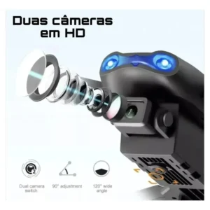 Drone Pro Full Hd Dobrável Wi-fi Câmera Completo 2 Baterias - Imagem 5