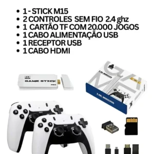 Adaptador Conversor Game Stick M15 2 Controles Game Stick - Imagem 5