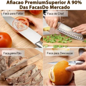 Kit 7 Facas Para Conjuntos De Cozinha - Robustas E Afiadas - Imagem 8