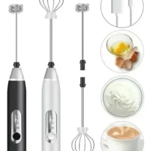 Mini Mixer Misturador De Bebidas Elétrico 2 Em 1 Portátil Recarregável Mexedor De Ovos Whey Leite Café Espuma Shake Drinks Capuccino Suco Comica - Imagem 8
