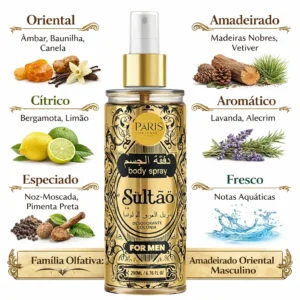 Body Splash Árabe Masculino Kit C/4 Perfumes De Alta Fixação Soul Cosméticos 200ml - Imagem 5