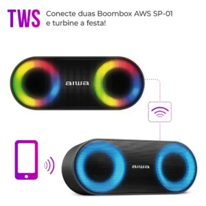 Aiwa AWS-SP-01 Caixa De Som Speaker Bluetooth Cor Preto Aiwa - Imagem 8