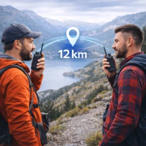 Walkie Talkie Rádios Comunicador KIT COM 2 Unidades Radinho walk talk COMPLETO Fone Microfone e Acessórios - Radio De Comunicação Longo Alcance Comunicação Segura Com 16 Canais - Imagem 7