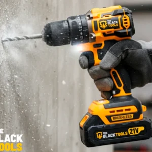 Parafusadeira Furadeira De Impacto Profissional Sem Fio 2 Baterias 21v Com Maleta Tb-21yx The Black Tools - Imagem 2