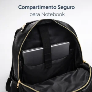 Mochila Couro Executiva Carregador Usb Notebook Reforçada - Imagem 6