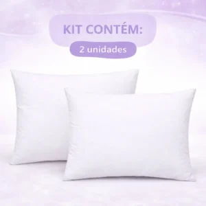 Kit 02 Travesseiros Antialérgico Pluma De Ganso 70cm X 50cm Cor Branco - Imagem 6