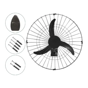 Ventilador Oscilante de Parede Jhamba 60cm Preto Bivolt 147W Potente - Imagem 4