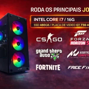 Pc Gamer Completo Core I7 16gb Ssd480g 4gb Vídeo Monitor 20 - Imagem 3