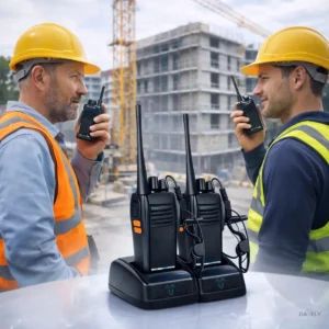 Walkie Talkie Rádios Comunicador KIT COM 2 Unidades Radinho walk talk COMPLETO Fone Microfone e Acessórios - Radio De Comunicação Longo Alcance Comunicação Segura Com 16 Canais - Imagem 4