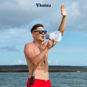 Megafone de Mão Kaizu Profissional Recarregável USB Com Sirene e Gravador - Imagem 7