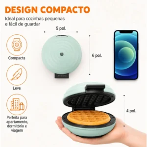 Máquinas De Waffles Waffle Mini 4 Polegadas 120v - Imagem 8