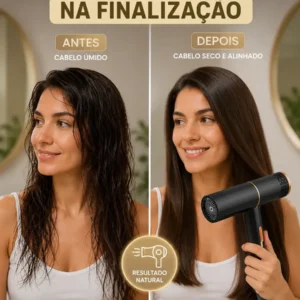 Secador De Cabelo Iônico Portátil 1200w Quente Frio Turbo - Imagem 4