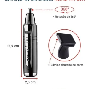 Barbeador Eletrico Sem Fio Recarregavel Barba Orelha Nariz - Imagem 7