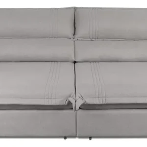 Sofá Retrátil Reclinável 2,50m Nivus Cinza Molas Ensacadas - King House - Imagem 8