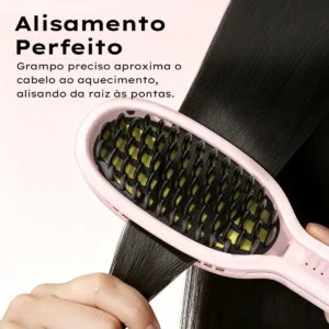 Escova Alisadora E Cachos Gokoco Gd040 Com Íons Negativos - Imagem 5