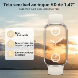 Relógio Inteligente Smart Band Sports E À Prova De Água Caixa Branco - Imagem 4