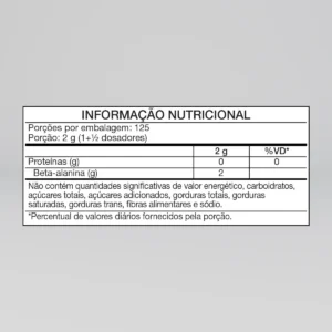 Beta Alanina 250g Growth Supplements - Sem Sabor em Pó - Imagem 5