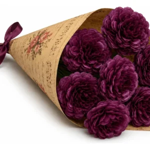 Buquê De Flores Para Namorada Pinóquio Marsala Partitura Marsala - Imagem 1