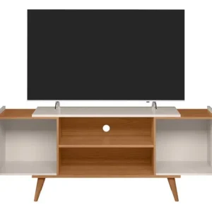 Rack Para Tv Até 55 River 2 Portas - Colibri Cor OFF WHITE MATTE / FREJO - Imagem 5