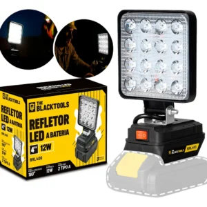 Lanterna Refletor Lampada Luz Led 12w A Bateria 21v Portátil - Imagem 1