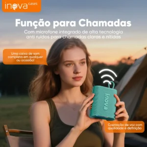 Mini Caixa De Som Portatil , Inova Caixa de Som pequena com Radio FM E RGB, caixinha som bluetooth À Prova D'água IP67, Caixa De Som Potente Para Moto Bike, Bateria 15h, TWS Som Estéreo Grave - Imagem 7