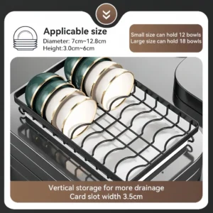Organizador De Louças 3 Andares Inox Para Cozinha - Imagem 3