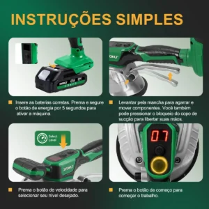 Maquina Assentar Piso Porcelanato Vibratoria Ventosa - Imagem 8