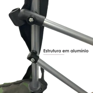 Cadeira Dobravel Camuflada Pescador Com Teto Porta Copos - Imagem 5