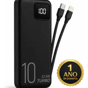 Carregador Portátil Power Bank Turbo voo transporte aéreo 10000mah Universal Para iPhone Samsung Motorlola Xiaomi 22.5w Com Display Digital Dtimp - Imagem 1