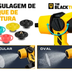 Pistola Pintura A Bateria 1,0 L Bivolt 500w + Acessórios - Imagem 6