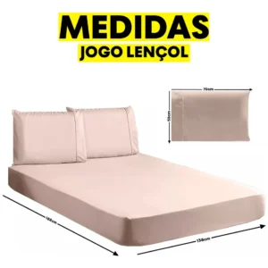 Jogo Lençol Casal 3pç 400 Fios Hipercal Conforto Macio - Imagem 7