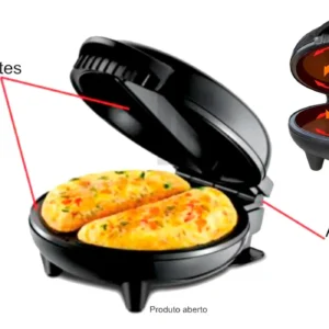Omeleteira Inox Elétrica 750w Gourmet 2 Divisões 220v Lenoxx - Imagem 3