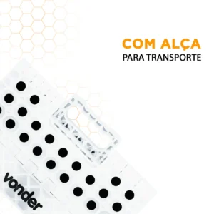 Banqueta Plástico Dobrável 450mm Branca Vonder Cor Branco - Imagem 4