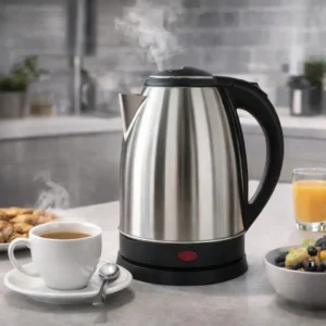 Chaleira Jarra Elétrica 1,8L Litros Em Inox Desligamento Automático Aquecimento Rápido Segura Café Chá Fácil Abertura Tampa Alça Ergometrica - Imagem 1