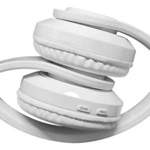 Fone De Ouvido Over-ear Sem Fio Megasonic B39 Branco Com Luz Led - Imagem 2