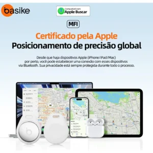 Localizador de Objetos Smart Tag com MFI para Apple Find My – Branco - Imagem 6