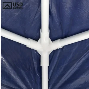 Tenda Gazebo Azul Polietileno 3x3 Metros Desmontável Camping Praia Pésca Usd - Imagem 4