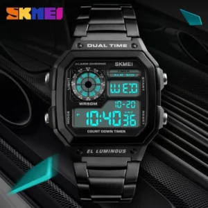 Relógio Skmei 1335 Masculino Digital de Aço Inoxidável com Alarme e à Prova D'água - Imagem 4