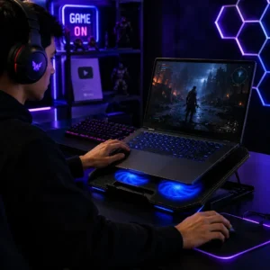 Suporte Mesa Notebook Cooler Led Refrigerada Base Ajustável - Imagem 6