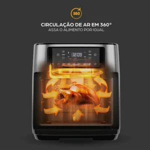 Fritadeira Elétrica Air Fryer Antiaderente WAP Oven 12 Litros com Painel Digital - Imagem 5