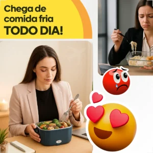 Marmita Elétrica Divisória Colher Lancheira Esquenta Rapido - Imagem 5