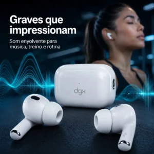 Fone De Ouvido Bluetooth 5.4 In-ear Fitness Academia Dgx Cancelamento Ruído Anc E Enc Carregamento Indução - Imagem 8