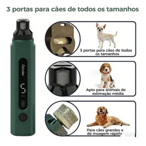 Cortador De Unha Pet Cachorro Gato Lixador Elétrico 5 Modos - Imagem 8