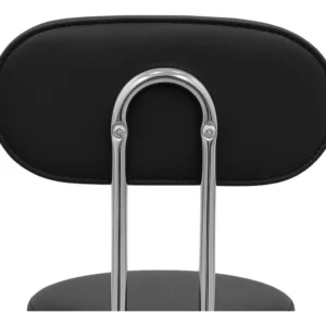 Cadeira Pop Mocho Encosto Giratório Massagista Plus Evolux Acabamento da estrutura Cromado Cor Preto - Imagem 4