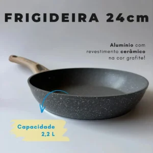 Panela Frigideira Antiaderente Cerâmica Dinda Home Indução Gás Elétrico Linha Premium - Imagem 3