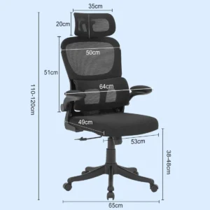 Cadeira Escritório Ergonômica Giratória com Apoio Lombar da Python Fly - Imagem 2