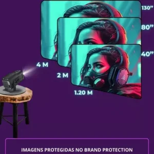 Projetor 4k Ultra Hd Hy320 Smart Wi-fi 6 Bluetooth Android Cor Preto - Imagem 7